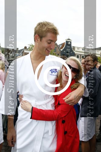 Amsterdam 8 september 2013
Amsterdam city swim door de grachten met diverse bn ers.
Maarten v d  Weijden met ....