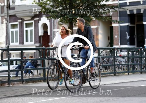 Amsterdam 2 september 2013
Maya Vandenbroecke op de fiets met Mike Starink