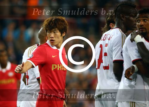 Eindhoven, 20 Augustus 2013
3e Voorronde CL PSV-AC Milan, eindstand 1-1
Park-Ji Sung
Foto Peter Smulders BV