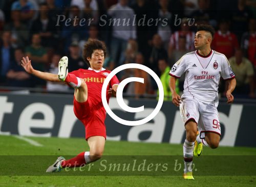 Eindhoven, 20 Augustus 2013
3e Voorronde CL PSV-AC Milan, eindstand 1-1
Park-Ji Sung
Foto Peter Smulders BV