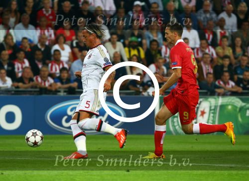 Eindhoven, 20 Augustus 2013
3e Voorronde CL PSV-AC Milan, eindstand 1-1
Philippe Mexes
Foto Peter Smulders BV