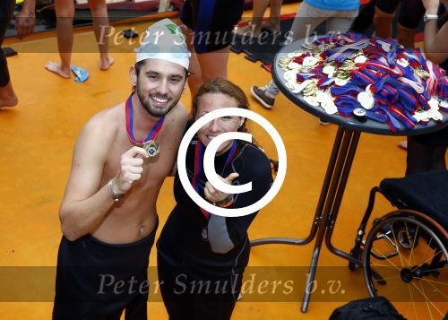 Amsterdam 8 september 2013
Amsterdam city swim door de grachten met diverse bn ers.
Ruud Feltkamp met Jessica Mendels