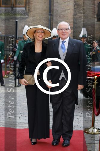 Den Haag 16 september 2014
Prinsjesdag met oa Koning Willem Alexander Koningin Maxima prinses Laurentien en prins Constantijn. Gouden Koets op het binnenhof. Frans Timmermans met vrouw
