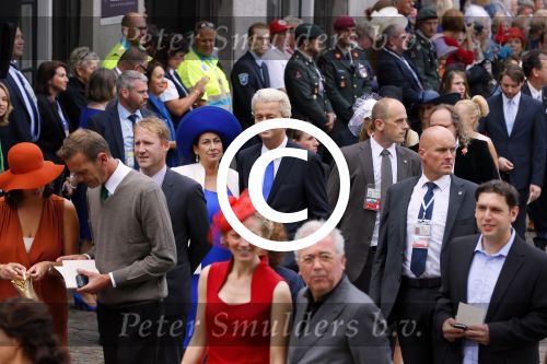Den Haag 16 september 2014
Prinsjesdag met oa Koning Willem Alexander Koningin Maxima prinses Laurentien en prins Constantijn. Gouden Koets op het binnenhof. Geert Wilders met vrouw