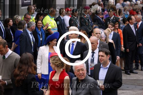 Den Haag 16 september 2014
Prinsjesdag met oa Koning Willem Alexander Koningin Maxima prinses Laurentien en prins Constantijn. Gouden Koets op het binnenhof. Geert Wilders met vrouw