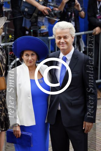 Den Haag 16 september 2014
Prinsjesdag met oa Koning Willem Alexander Koningin Maxima prinses Laurentien en prins Constantijn. Gouden Koets op het binnenhof. Geert Wilders met vrouw