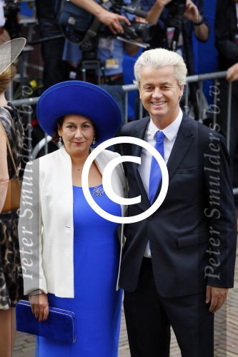 Den Haag 16 september 2014
Prinsjesdag met oa Koning Willem Alexander Koningin Maxima prinses Laurentien en prins Constantijn. Gouden Koets op het binnenhof. Geert Wilders met vrouw