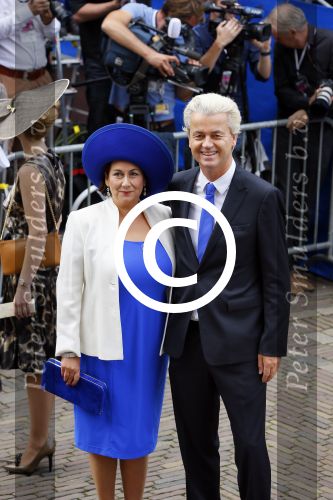 Den Haag 16 september 2014
Prinsjesdag met oa Koning Willem Alexander Koningin Maxima prinses Laurentien en prins Constantijn. Gouden Koets op het binnenhof. Geert Wilders met vrouw