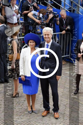Den Haag 16 september 2014
Prinsjesdag met oa Koning Willem Alexander Koningin Maxima prinses Laurentien en prins Constantijn. Gouden Koets op het binnenhof. Geert Wilders met vrouw