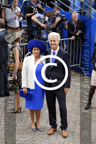 Den Haag 16 september 2014
Prinsjesdag met oa Koning Willem Alexander Koningin Maxima prinses Laurentien en prins Constantijn. Gouden Koets op het binnenhof. Geert Wilders met vrouw