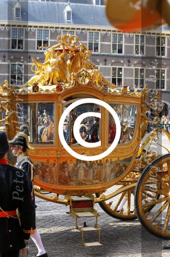 Den Haag 16 september 2014
Prinsjesdag met oa Koning Willem Alexander Koningin Maxima prinses Laurentien en prins Constantijn. Gouden Koets op het binnenhof.
