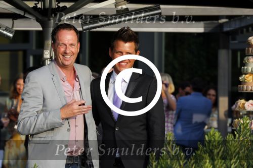 Amstelveen 15 september 2014
Patty Brard en Antoine van de Vijver trouwen bij restaurant aan de Poel in Amstelveen. Ze kwamen er met een boot aanvaren.
