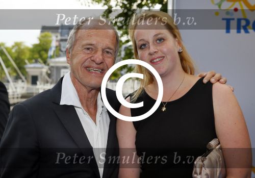 Amsterdam 2 september 2014
50 jaar de Tros wordt gevierd in carre met alle tros corryfeeen. Klaas Hofstra met dochter