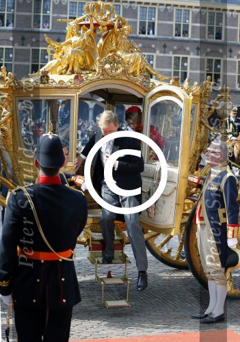 Den Haag 16 september 2014
Prinsjesdag met oa Koning Willem Alexander Koningin Maxima prinses Laurentien en prins Constantijn. Gouden Koets op het binnenhof.