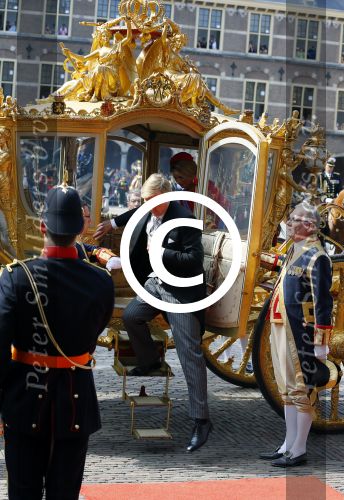 Den Haag 16 september 2014
Prinsjesdag met oa Koning Willem Alexander Koningin Maxima prinses Laurentien en prins Constantijn. Gouden Koets op het binnenhof.