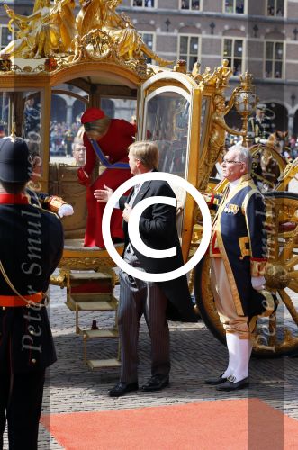 Den Haag 16 september 2014
Prinsjesdag met oa Koning Willem Alexander Koningin Maxima prinses Laurentien en prins Constantijn. Gouden Koets op het binnenhof.