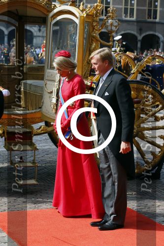 Den Haag 16 september 2014
Prinsjesdag met oa Koning Willem Alexander Koningin Maxima prinses Laurentien en prins Constantijn. Gouden Koets op het binnenhof.