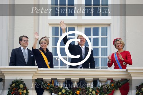 Den Haag 16 september 2014
Prinsjesdag met oa Koning Willem Alexander Koningin Maxima prinses Laurentien en prins Constantijn. Gouden Koets op het binnenhof.