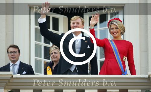 Den Haag 16 september 2014
Prinsjesdag met oa Koning Willem Alexander Koningin Maxima prinses Laurentien en prins Constantijn. Gouden Koets op het binnenhof.