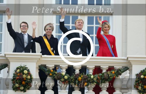Den Haag 16 september 2014
Prinsjesdag met oa Koning Willem Alexander Koningin Maxima prinses Laurentien en prins Constantijn. Gouden Koets op het binnenhof.