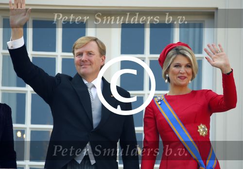 Den Haag 16 september 2014
Prinsjesdag met oa Koning Willem Alexander Koningin Maxima prinses Laurentien en prins Constantijn. Gouden Koets op het binnenhof.