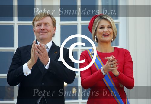 Den Haag 16 september 2014
Prinsjesdag met oa Koning Willem Alexander Koningin Maxima prinses Laurentien en prins Constantijn. Gouden Koets op het binnenhof.