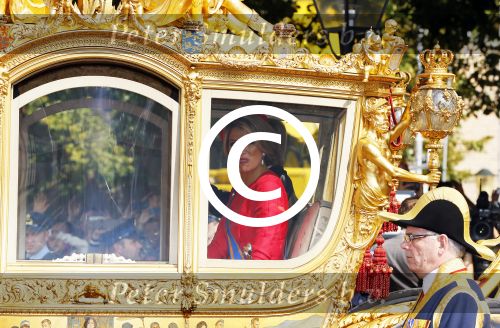 Den Haag 16 september 2014
Prinsjesdag met oa Koning Willem Alexander Koningin Maxima prinses Laurentien en prins Constantijn. Gouden Koets op het binnenhof.