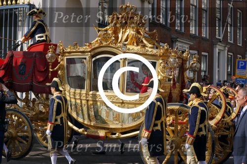 Den Haag 16 september 2014
Prinsjesdag met oa Koning Willem Alexander Koningin Maxima prinses Laurentien en prins Constantijn. Gouden Koets op het binnenhof.