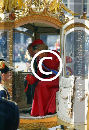 Den Haag 16 september 2014
Prinsjesdag met oa Koning Willem Alexander Koningin Maxima prinses Laurentien en prins Constantijn. Gouden Koets op het binnenhof.