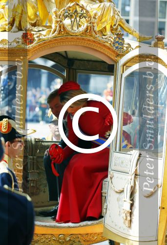 Den Haag 16 september 2014
Prinsjesdag met oa Koning Willem Alexander Koningin Maxima prinses Laurentien en prins Constantijn. Gouden Koets op het binnenhof.