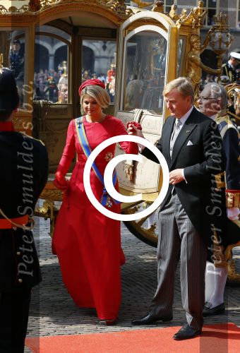 Den Haag 16 september 2014
Prinsjesdag met oa Koning Willem Alexander Koningin Maxima prinses Laurentien en prins Constantijn. Gouden Koets op het binnenhof.