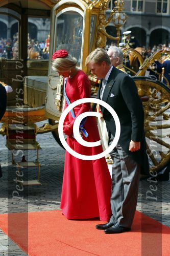 Den Haag 16 september 2014
Prinsjesdag met oa Koning Willem Alexander Koningin Maxima prinses Laurentien en prins Constantijn. Gouden Koets op het binnenhof.