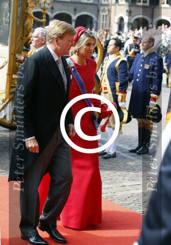 Den Haag 16 september 2014
Prinsjesdag met oa Koning Willem Alexander Koningin Maxima prinses Laurentien en prins Constantijn. Gouden Koets op het binnenhof.