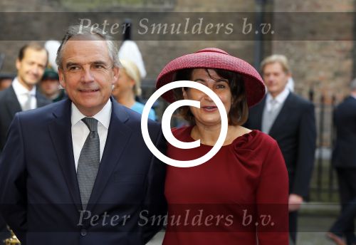 Den Haag 16 september 2014
Prinsjesdag met oa Koning Willem Alexander Koningin Maxima prinses Laurentien en prins Constantijn. Gouden Koets op het binnenhof. Lilianne Ploumen met man