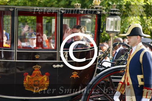 Den Haag 16 september 2014
Prinsjesdag met oa Koning Willem Alexander Koningin Maxima prinses Laurentien en prins Constantijn. Gouden Koets op het binnenhof.