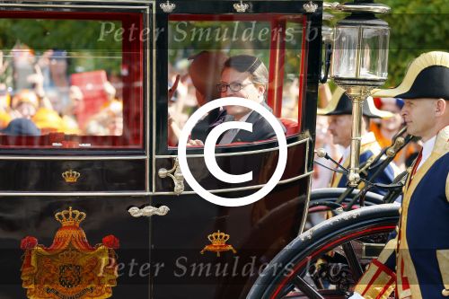 Den Haag 16 september 2014
Prinsjesdag met oa Koning Willem Alexander Koningin Maxima prinses Laurentien en prins Constantijn. Gouden Koets op het binnenhof.