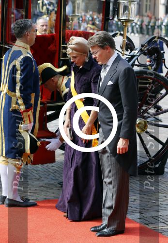 Den Haag 16 september 2014
Prinsjesdag met oa Koning Willem Alexander Koningin Maxima prinses Laurentien en prins Constantijn. Gouden Koets op het binnenhof.