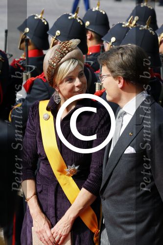 Den Haag 16 september 2014
Prinsjesdag met oa Koning Willem Alexander Koningin Maxima prinses Laurentien en prins Constantijn. Gouden Koets op het binnenhof.