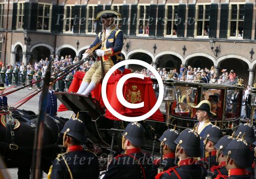 Den Haag 16 september 2014
Prinsjesdag met oa Koning Willem Alexander Koningin Maxima prinses Laurentien en prins Constantijn. Gouden Koets op het binnenhof.