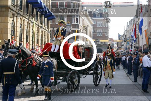 Den Haag 16 september 2014
Prinsjesdag met oa Koning Willem Alexander Koningin Maxima prinses Laurentien en prins Constantijn. Gouden Koets op het binnenhof.