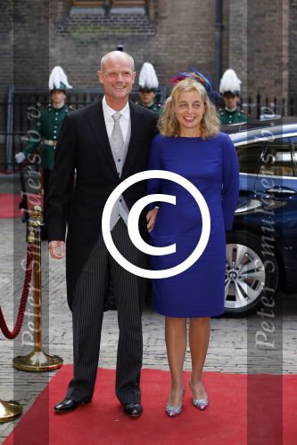 Den Haag 16 september 2014
Prinsjesdag met oa Koning Willem Alexander Koningin Maxima prinses Laurentien en prins Constantijn. Gouden Koets op het binnenhof. Stef Blok met vvrouw