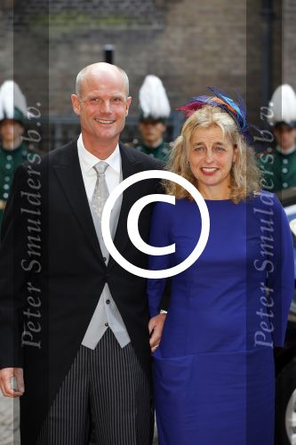 Den Haag 16 september 2014
Prinsjesdag met oa Koning Willem Alexander Koningin Maxima prinses Laurentien en prins Constantijn. Gouden Koets op het binnenhof. Stef Blok met vvrouw