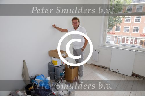 Amsterdam 11 september 2014
Wesly Bronkhorst in zijn nieuwe appartement.