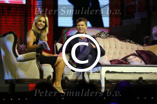 Hilversum 25 augustus 2015
Perspresentatie RTL in studio 21. Chantal janzen presenteert het. Met Beau v Erven Dorens