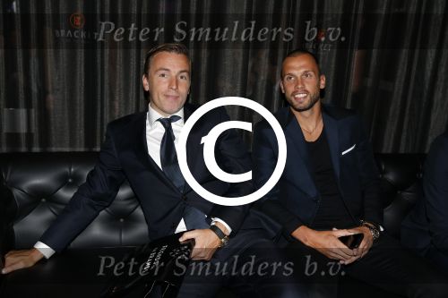 Amsterdam 8 september 2015 
Event in the harbour club. Richard Witschge en Johnny Heitinga