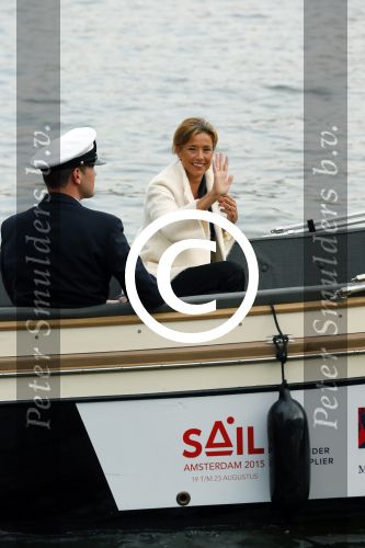 Amsterdam 19 augustus 2015 
Prinses Marilene en Prins Maurits bij sail.
