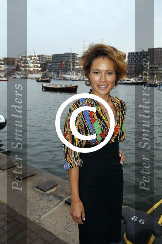 Amsterdam 19 augustus 2015 
Div bn ers eten bij restaurant op brug bij sail. Terence Schreurs met zus