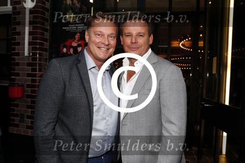 Amsterdam 2 september 2016
Diner voor Albert Verlinde met zijn oud rtl boulevard collega\'s bij le Garage. Albert met Winston Gerschtanowitz