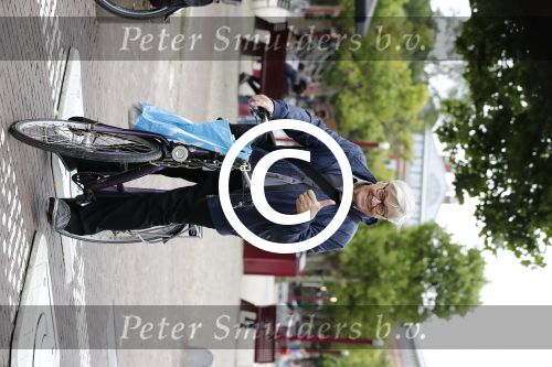 Amsterdam 12 augustus 2016
Barrie Stevens op de fiets in Amsterdam