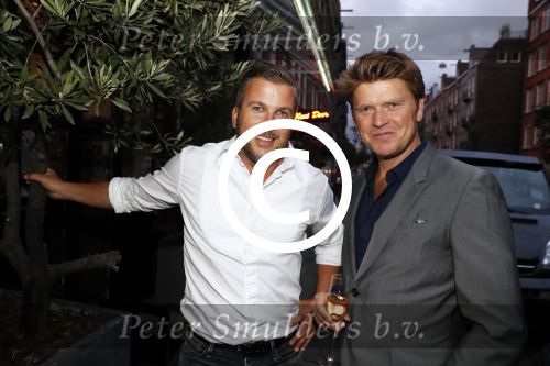 Amsterdam 2 september 2016
Diner voor Albert Verlinde met zijn oud rtl boulevard collega\'s bij le Garage. Beau v Erven Dorens en Winston Gerschtanowitz